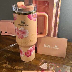 Barbie X Stanley Cup 40oz Just Peachy ‘80s Peaches 'N Cream Quencher Tumbler New